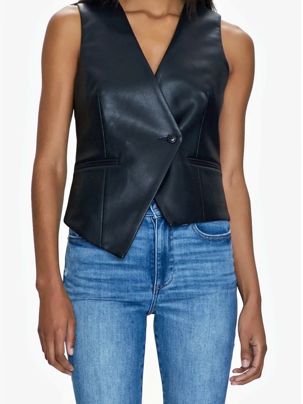 Pistola Arabella Faux Leather Vest Black Large